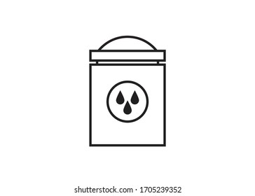 icono del vector del depósito líquido químico