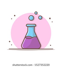 Chemical Liquid Vector Icon Illustration. Science Icon Concept White Isolated. Flat Cartoon Style Suitable for Web Landing Page, Banner, Sticker, Background