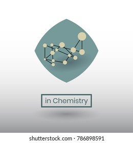 Chemical logo in dark pastel shades