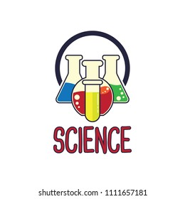 chemical logo for science or research, vector illustration