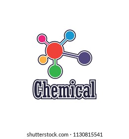 chemical logo for science or research, vector illustration