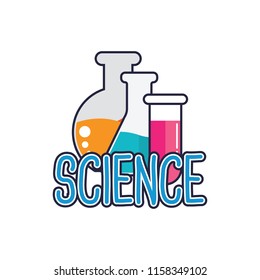 chemical logo for science or research, vector illustration