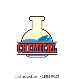chemical logo for science or research, vector illustration