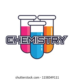 chemical logo for science or research, vector illustration