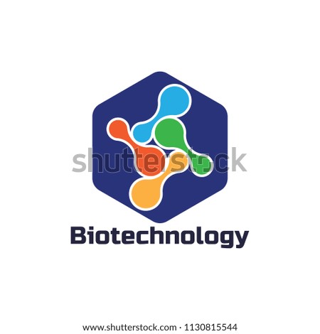 chemical logo for science or research, vector illustration
