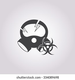 Chemical mask icon. 