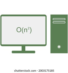Fórmula química, matemática o física en vector de pantalla de computadora