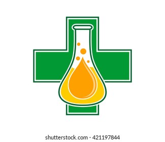 chemical medical erlenmeyer flask bottle image vector