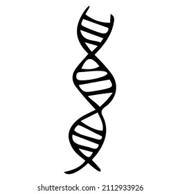 Icono de éxito de la estructura del adn del doodle de educación en medicina química ilustración del vector