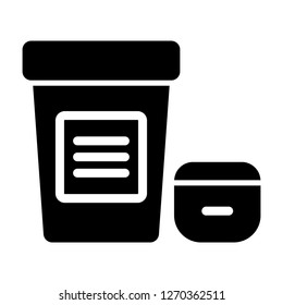 chemical medicine icon with glyph style