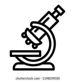 Chemical microscope icon. Outline chemical microscope vector icon for web design isolated on white background