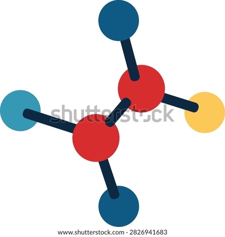Chemical Molecular Structure Illustration. Vector Isolated.