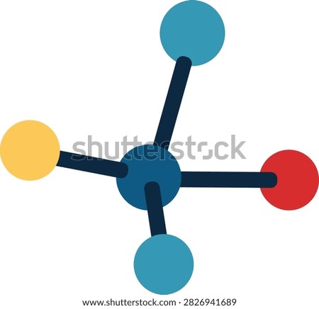 Chemical Molecular Structure Illustration. Vector Isolated.