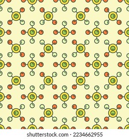 Chemical Molecule Connections vector Chemistry concept Creative Seamless Pattern