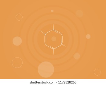 the chemical molecule in geometric pattern