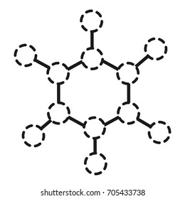 chemical molecule icon 