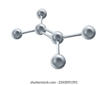 Chemical molecule on a white background. Vector illustration