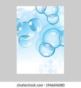 Chemical Molecule Research Advertise Poster Vector. Chemistry Scientific Molecule. Reflective And Refractive Abstract Molecular Shiny Shape Template Concept Realistic 3d Illustration