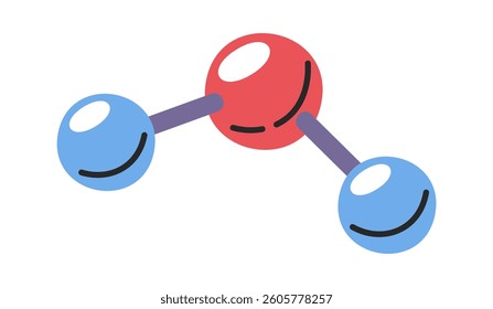 Chemical molecule structure hand-drawn doodle