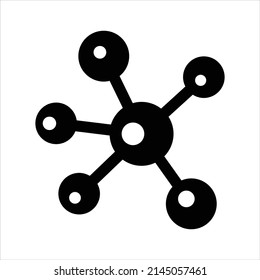 Chemical molecule vector icon symbol design