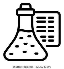 Chemical oil flask icon outline vector. Energy tank. Fuel industry