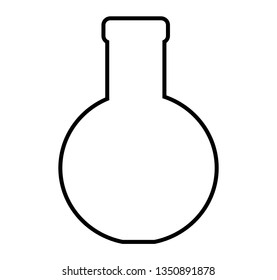 Chemical outline pot icon with vector 