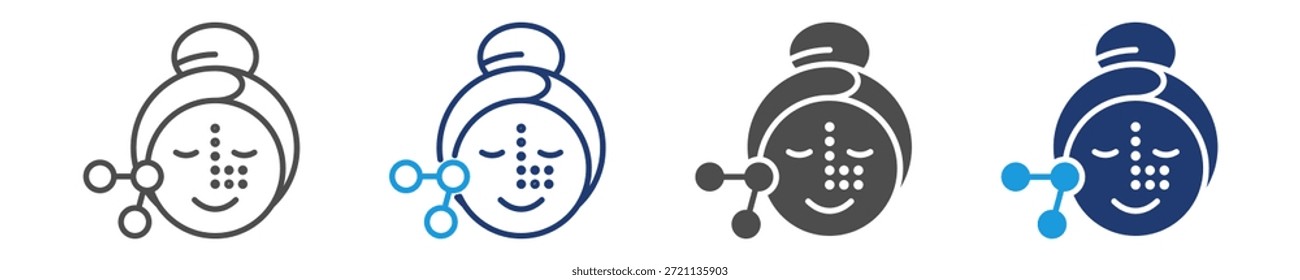 chemisches Schälen Symbol Blatt mehrere Stil