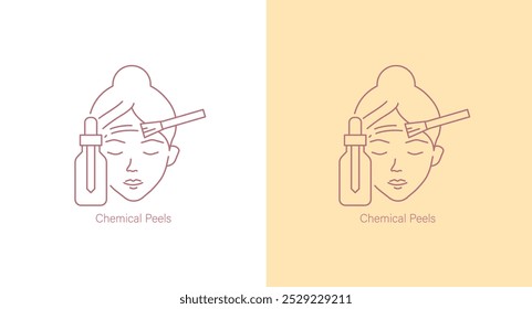 Chemical Peels Vector Icon for Advanced Skin Exfoliation and Renewal