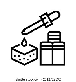 chemical pesticides soil line icon vector. chemical pesticides soil sign. isolated contour symbol black illustration