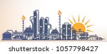 chemical, petrochemical or processing plant, heavy industry landscape, industrial background