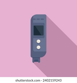 Vector plano del icono del ph metro químico. Nivel de control. Tabla base clínica