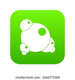 Chemical and physical atoms molecules icon digital green for any design isolated on white vector illustration