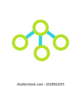 Chemical and physical atoms molecules logo