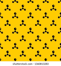 Chemical and physical atoms molecules pattern seamless vector repeat geometric yellow for any design