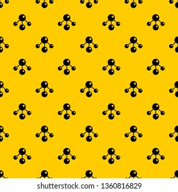 Chemical and physical atoms molecules pattern seamless vector repeat geometric yellow for any design