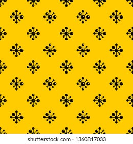 Chemical and physical atoms molecules pattern seamless vector repeat geometric yellow for any design