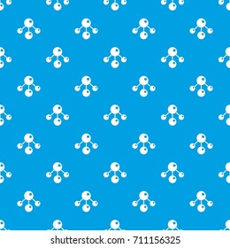 Chemical and physical atoms molecules pattern repeat seamless in blue color for any design. Vector geometric illustration