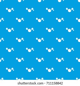 Chemical and physical atoms molecules pattern repeat seamless in blue color for any design. Vector geometric illustration