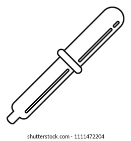 Chemical pipette icon. Outline illustration of chemical pipette vector icon for web design isolated on white background