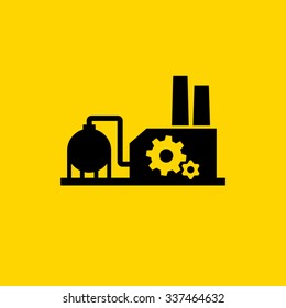 Chemical Plant Factory vector icon 