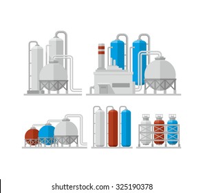 Chemical Plant Vector Icon