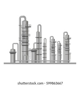 Chemical plant. Vector illustration