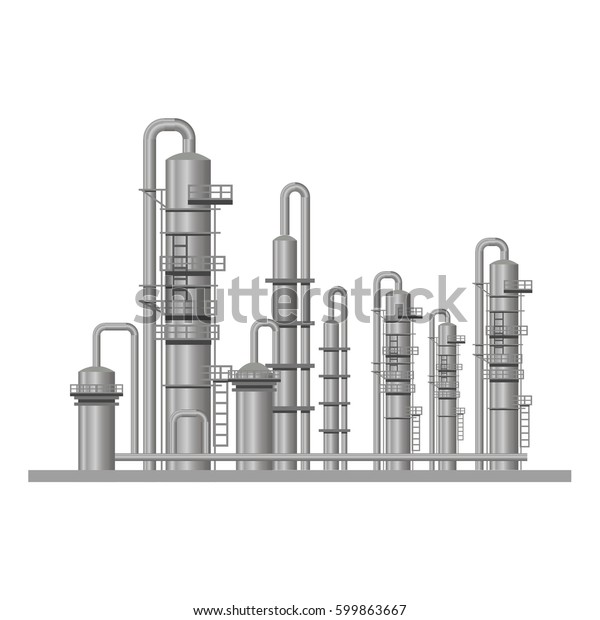 Chemical plant. Vector\
illustration
