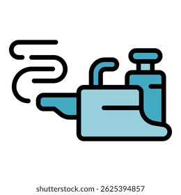 Chemical poison icon outline vector. Danger pest. Pesticide control color flat