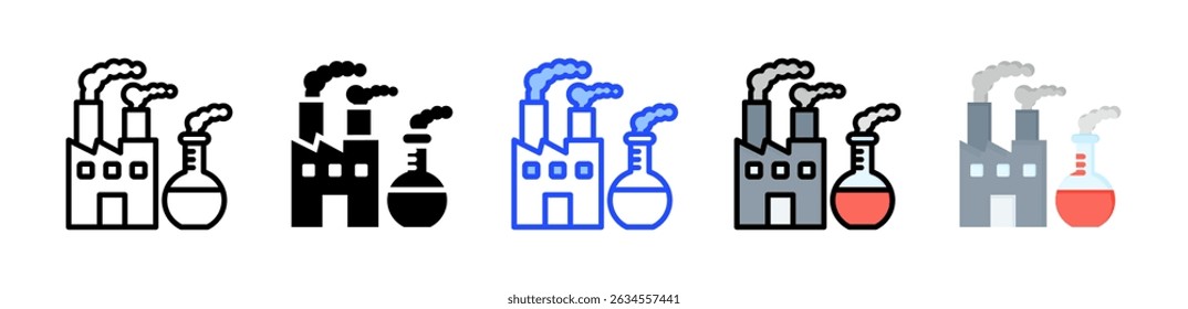 Chemical Pollution Icon Collection With Multiple Styles