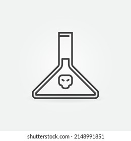 Vector de contaminación química Icono de concepto de máscara Erlenmeyer o estilo de inicio de sesión