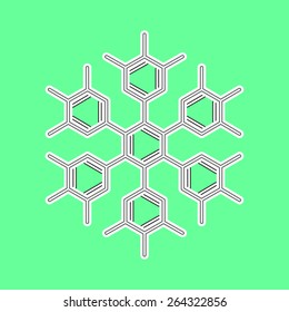 chemical polyaromatic snowflake
