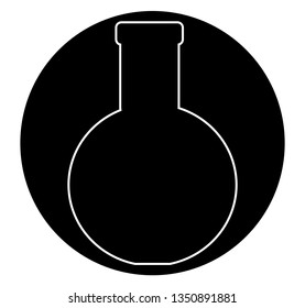 Chemical pot flat icon with vector 