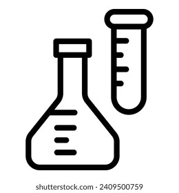 Chemical pot icon outline vector. Training system. Online education