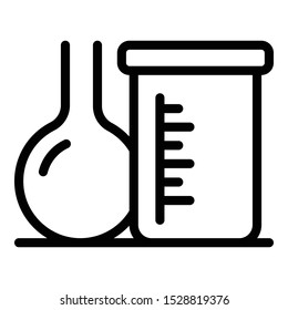 Chemical pots icon. Outline chemical pots vector icon for web design isolated on white background